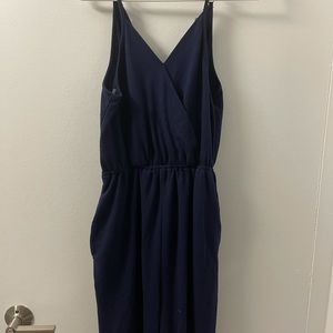 Cotton navy blue jumpsuit size M.